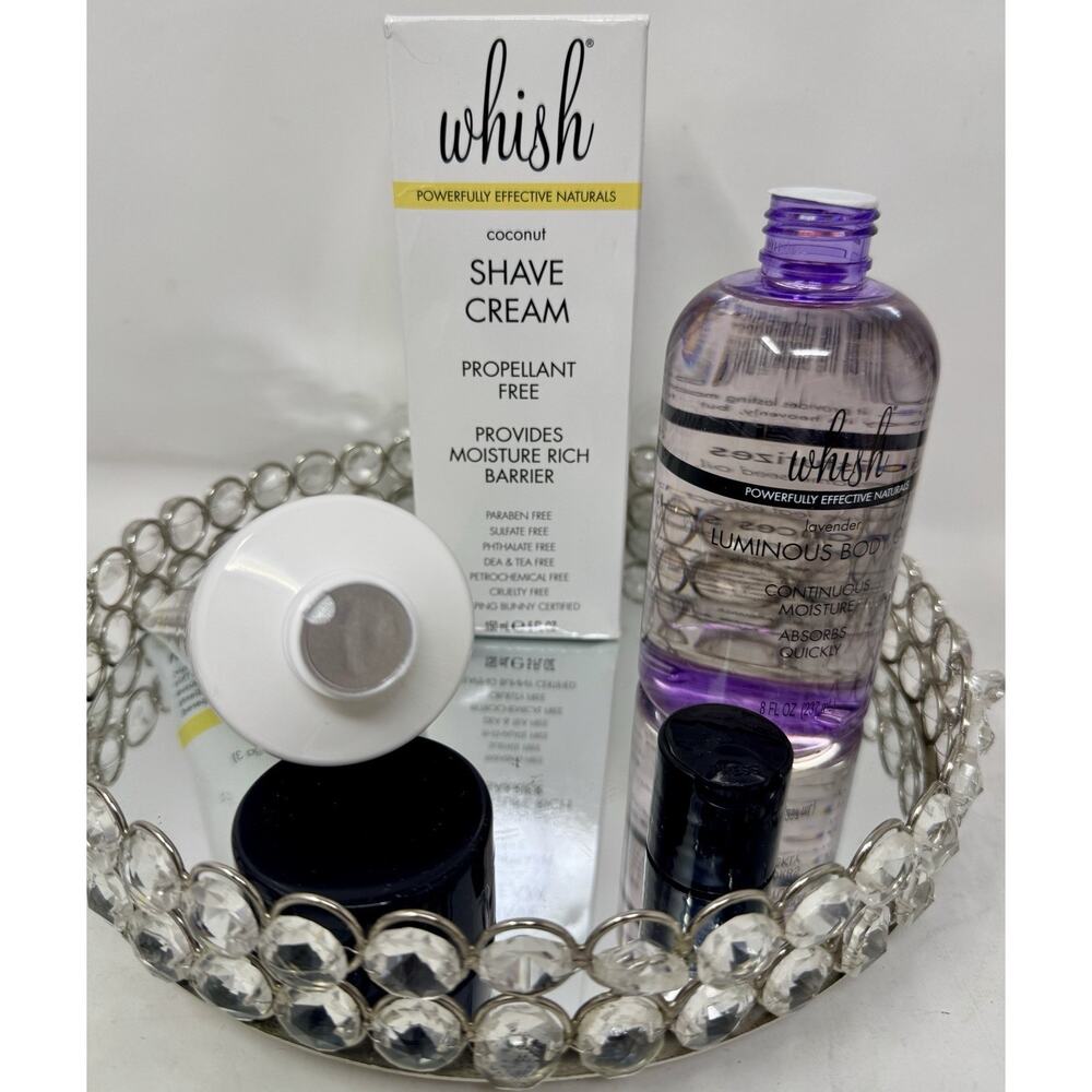Whish Coconut Shave Cream & Lavender Luminous Body Oil Duo – Full Size – New